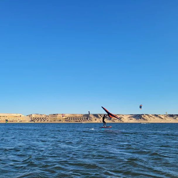wingfoiling in Dakhla lagoon